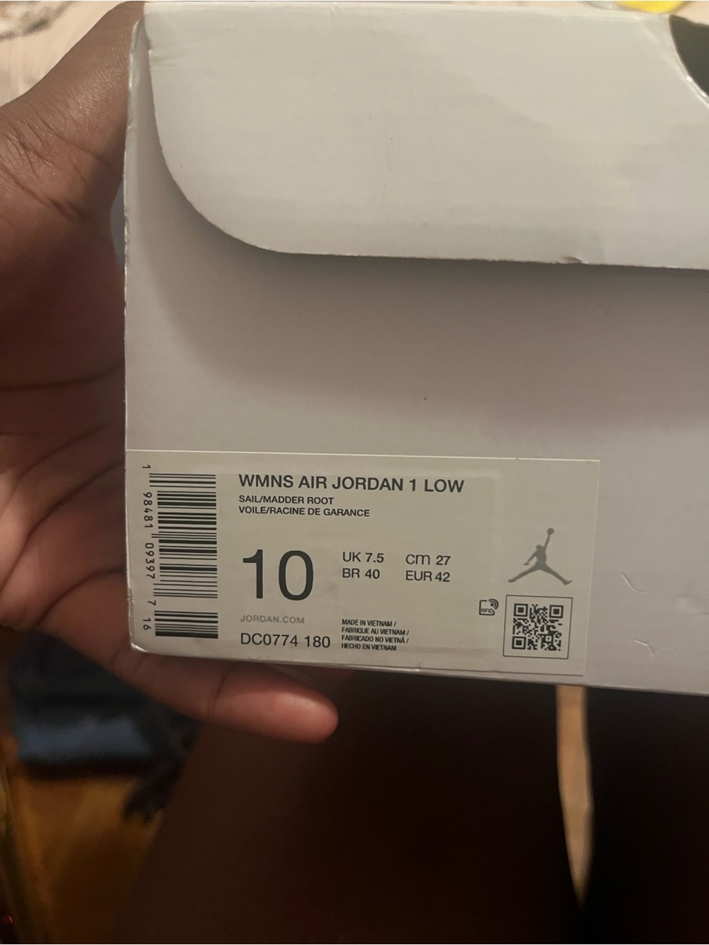 Size 10 Air Jordan 1’s (pink and white)